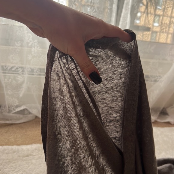 Like New🖤 IRO Sz S Tissa Lace Up Slub Linen Stone Grey Relaxed Sleeveless Top - Picture 12 of 12